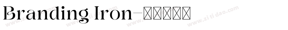 Branding Iron字体转换
